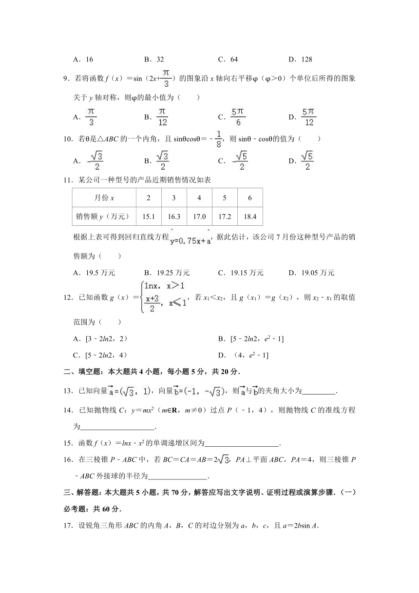 2020-2021学年广西梧州市岑溪市高二（下）期中数学试卷（文科）（word解析版）