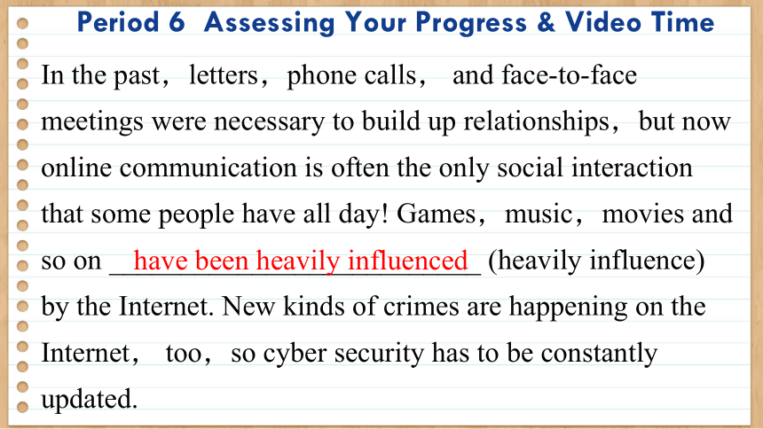 人教版（2019）必修 第三册Unit 3  Assessing Your Progress & Video Time课件(共44张PPT)