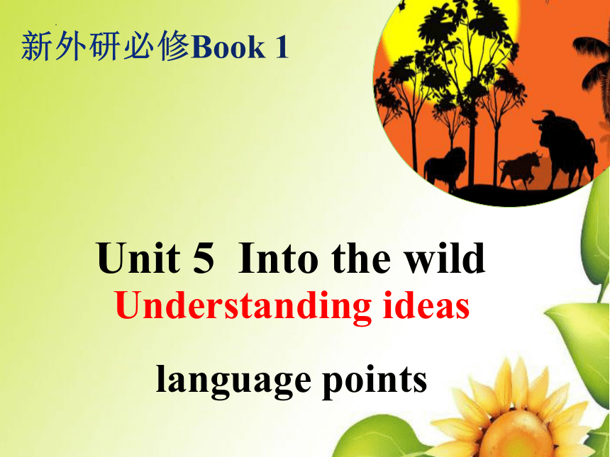 外研版（2019）  必修第一册  Unit 5 Into the Wild Understanding ideas 知识点课件-(23张ppt)