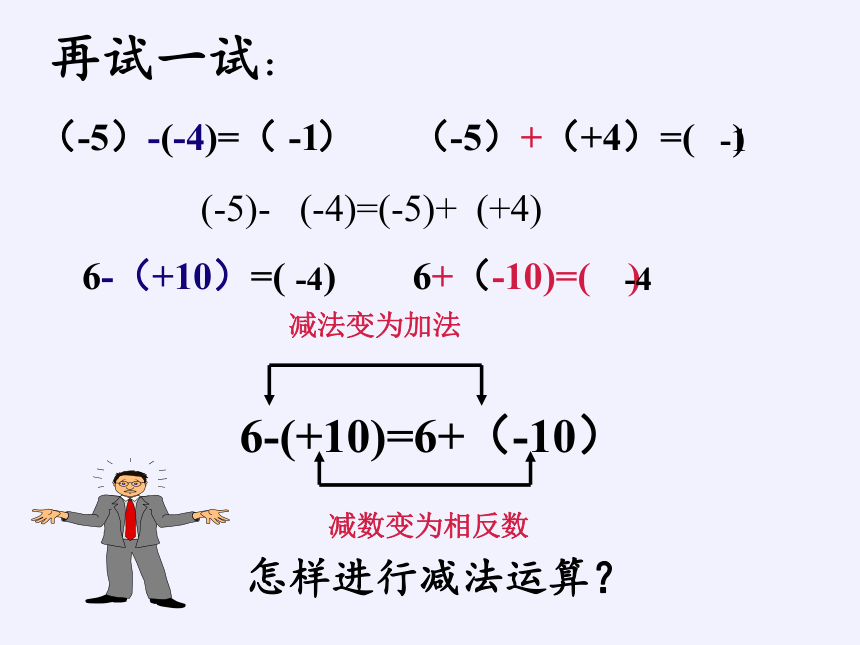 华东师大版七年级上册 数学 课件： 2.7 有理数的减法（20张）
