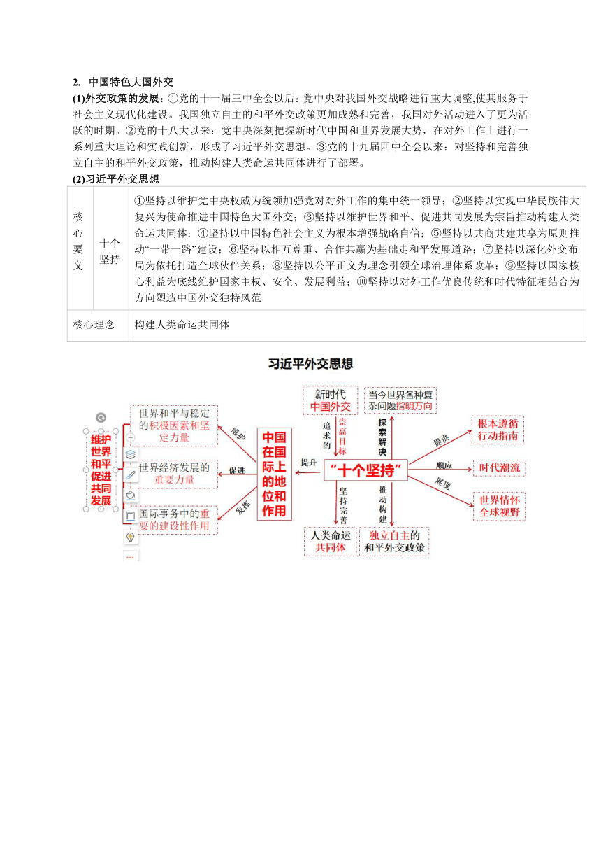 5.1 中国外交政策的形成与发展 学案（含答案）2022-2023学年高中政治统编版选择性必修一当代国际政治与经济