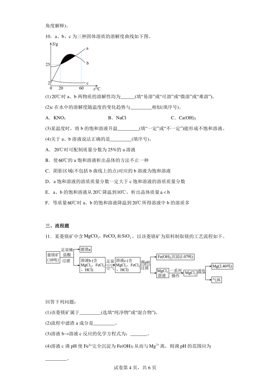 2023湖北省武汉市中考新动力夺分卷化学试题（含解析）