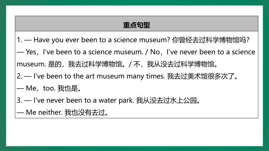 Unit 9 Have you ever been to a museum? Section A 课件(共27张PPT) 2023-2024学年英语人教版八年级下册