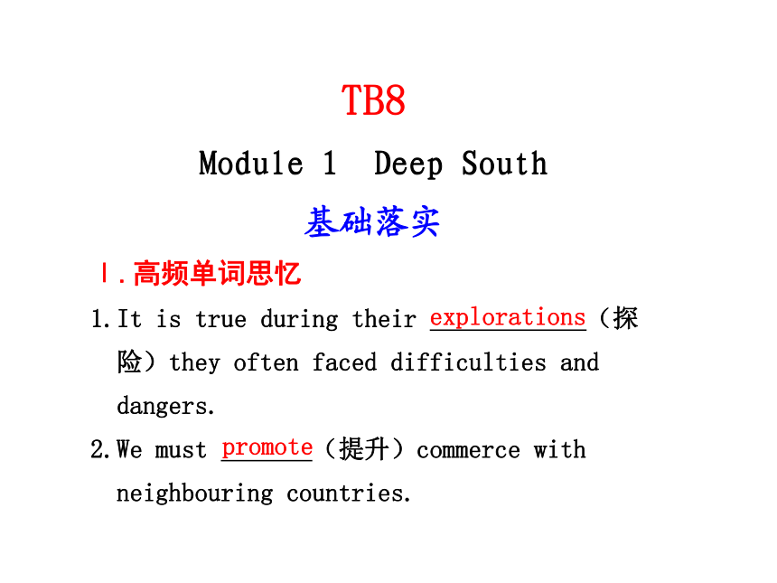 外研版必修八  Module 1  Deep South习题课件(共68张PPT)