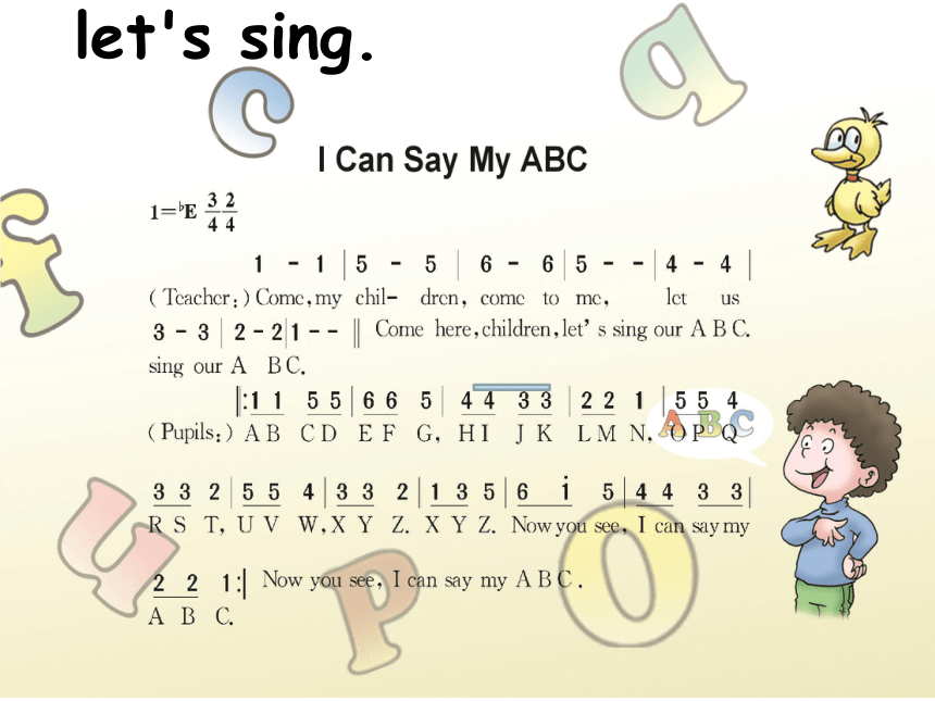 Lesson Y ABC Song 课件 （共22张PPT）