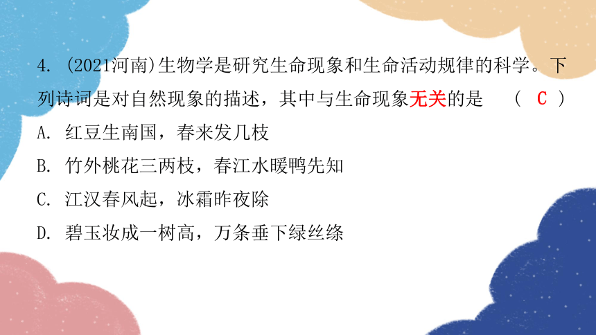 北师大版生物七年级上册 章末总结第1单元 认识生命第1章 生命的世界课件(共27张PPT)