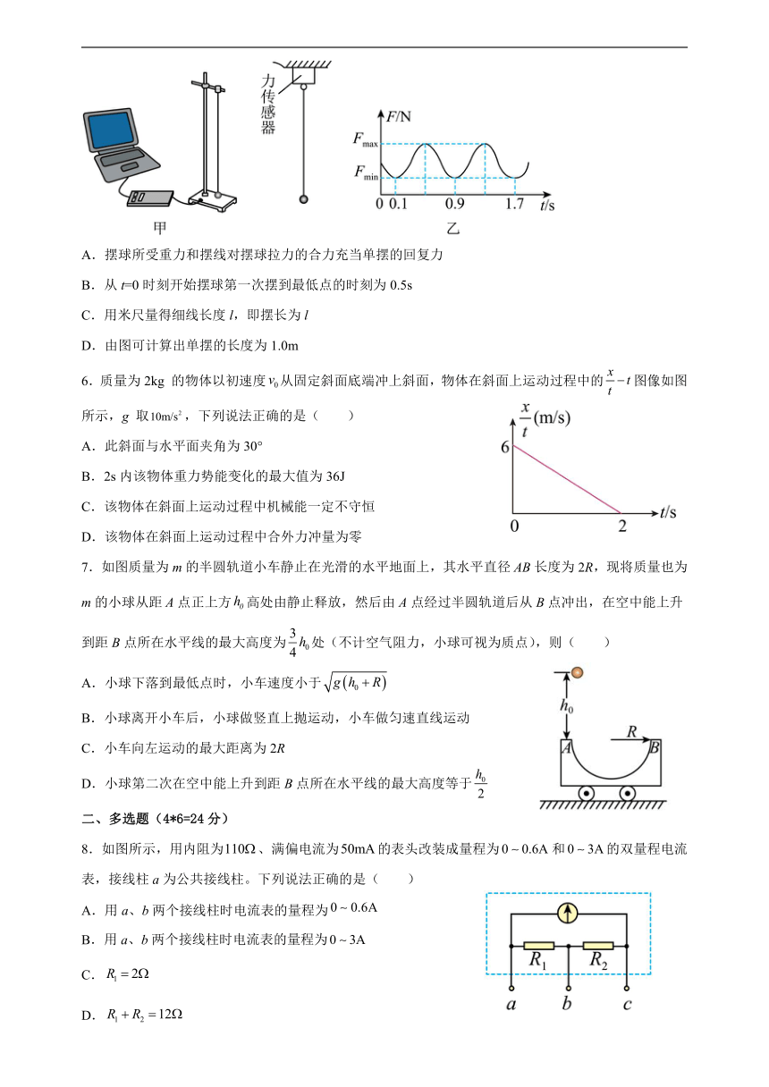 江西省宜春市铜鼓县中2022-2023学年高二下学期开学考物理试卷（Word版含答案）