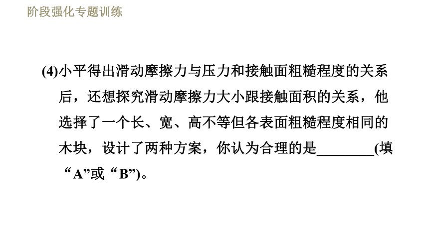 鲁科版八年级下册物理习题课件 第6章 阶段强化专题训练（二）  专训4  摩擦力的探究（20张）