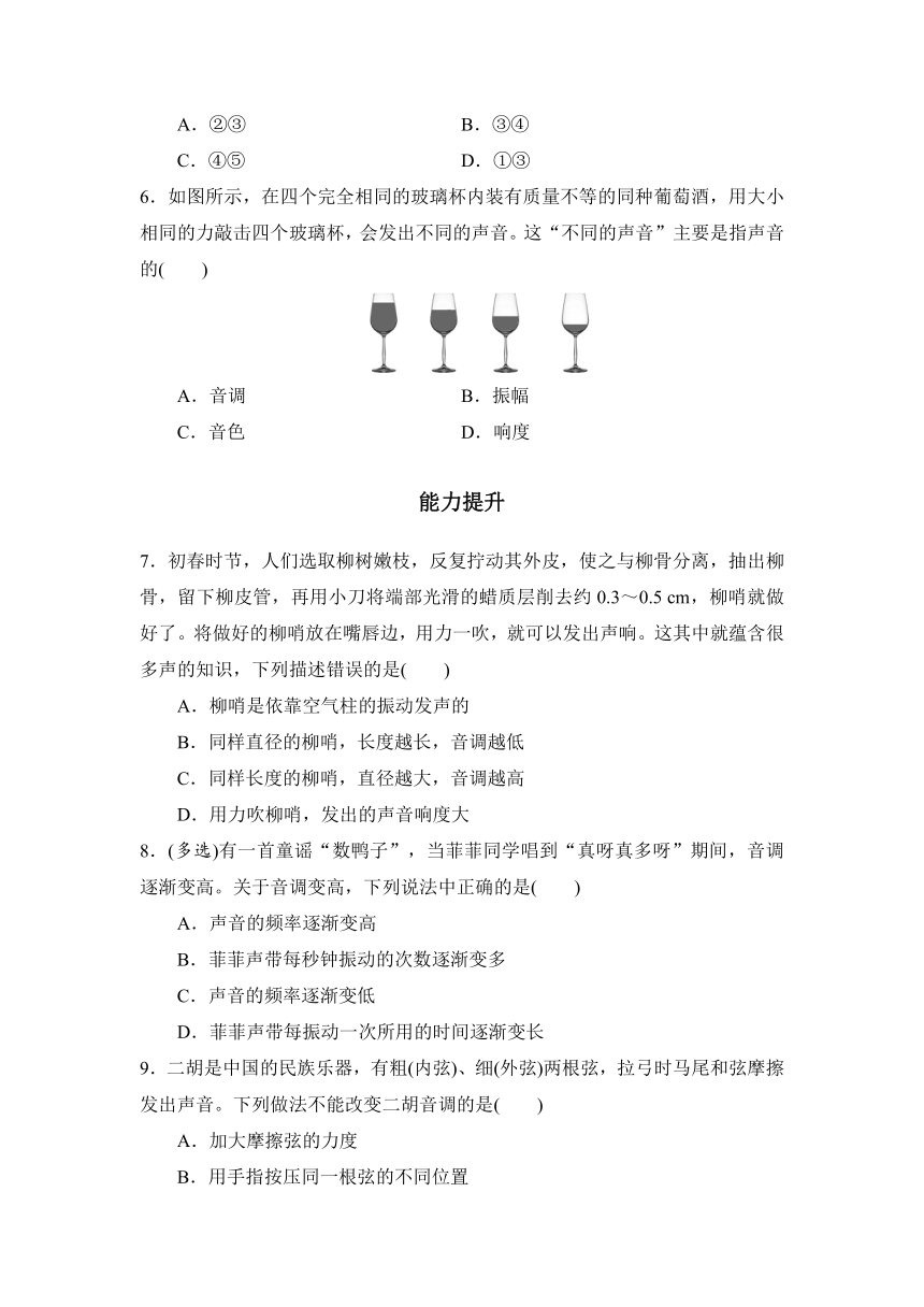 2 .2我们怎样区分声音分层训练 2021-2022学年沪粤版物理八年级上册（含答案）