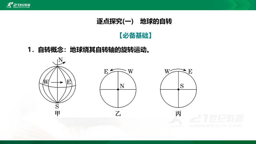 1.1.1 第一节 第1课时 自转特征、昼夜交替和偏转规律 鲁教版选择性必修1第1单元