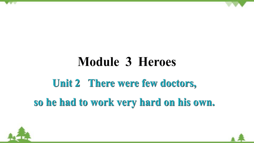 Module 3 Heroes Unit 2 There were few doctors,so he had to work very hard on his own习题课件(共33张PPT)