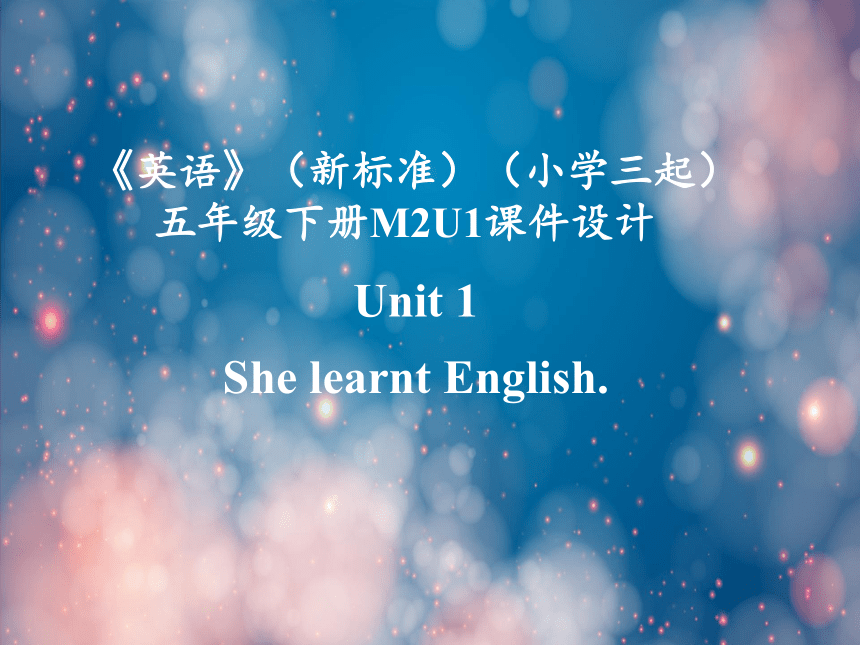 Module2 Unit1 She learnt English.课件(共24张PPT)