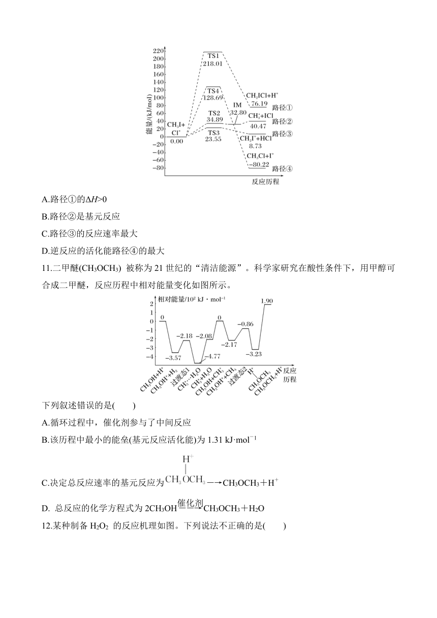 选择题突破八　反应历程(机理)分析  专项特训（含解析）2024年高考化学二轮复习