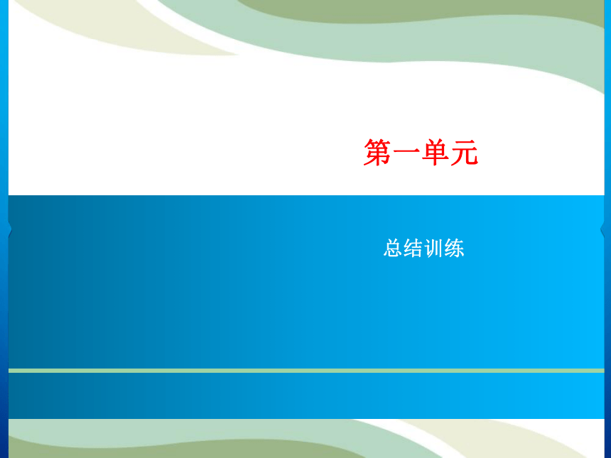 九年级下册  第1单元 总结训练习题课件（共10张PPT）