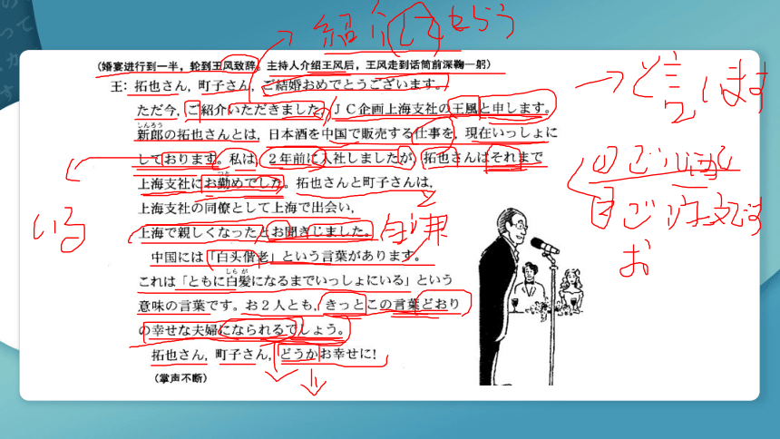 高中日语标准日语课件中上第十六课結婚披露宴课件（44张）