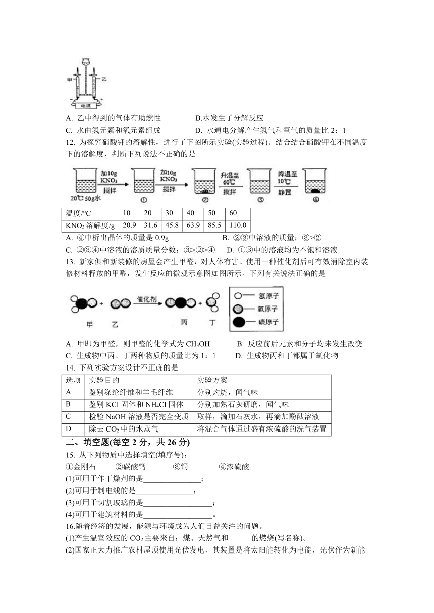 2023年海南省临高县中考三模化学试题(含答案)