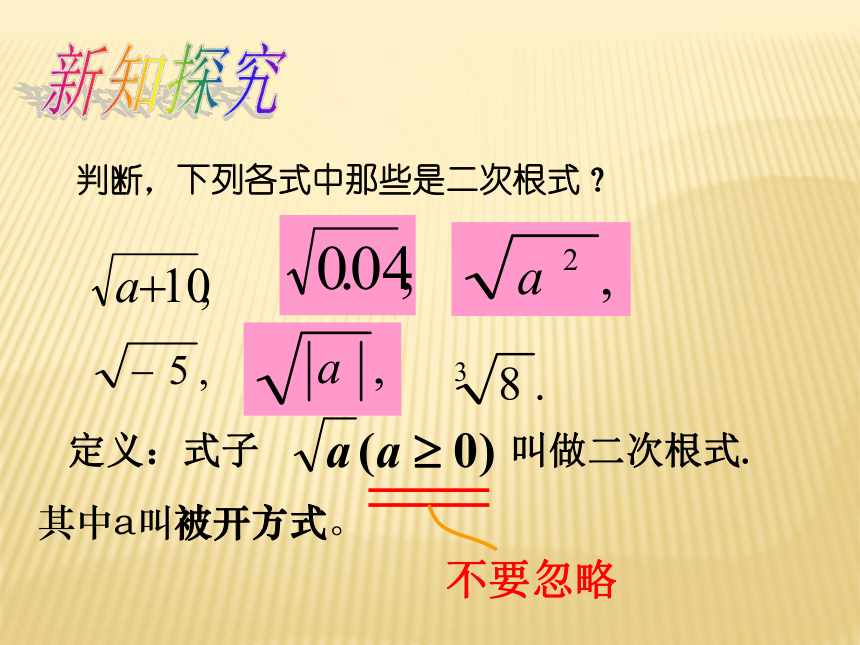 沪教版（上海）初中数学八年级第一学期 16.1 二次根式 课件（共15张PPT）