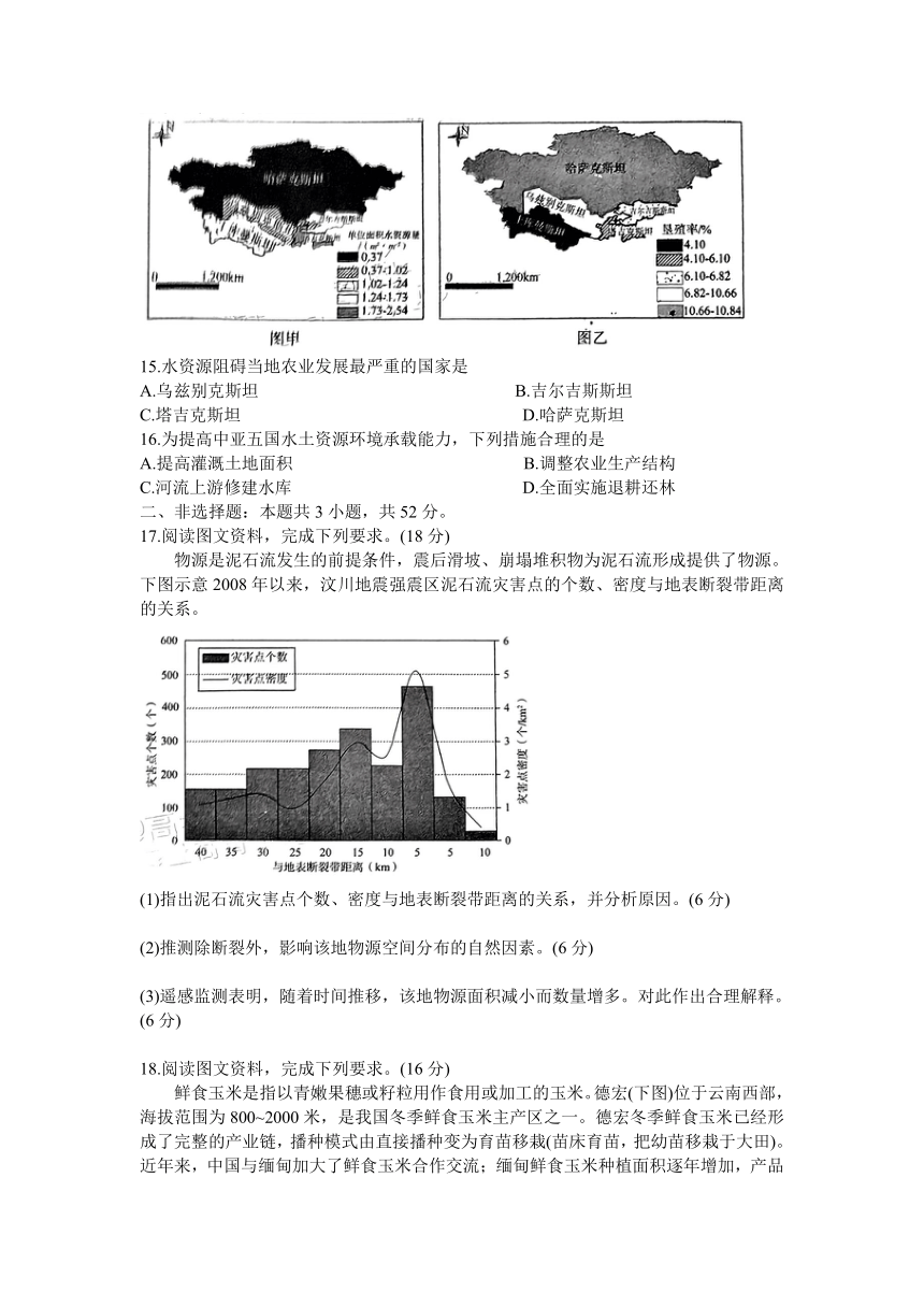 广东省百师联盟2024届高三下学期二轮复习联考（一）地理（解析版）