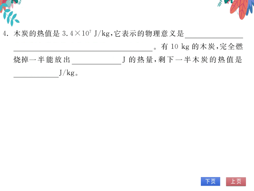 【粤沪版】物理九年级上册 12.2 热量和热值  习题课件