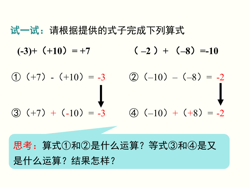 华东师大版七上数学 2.7有理数的减法 课件(共16张PPT)