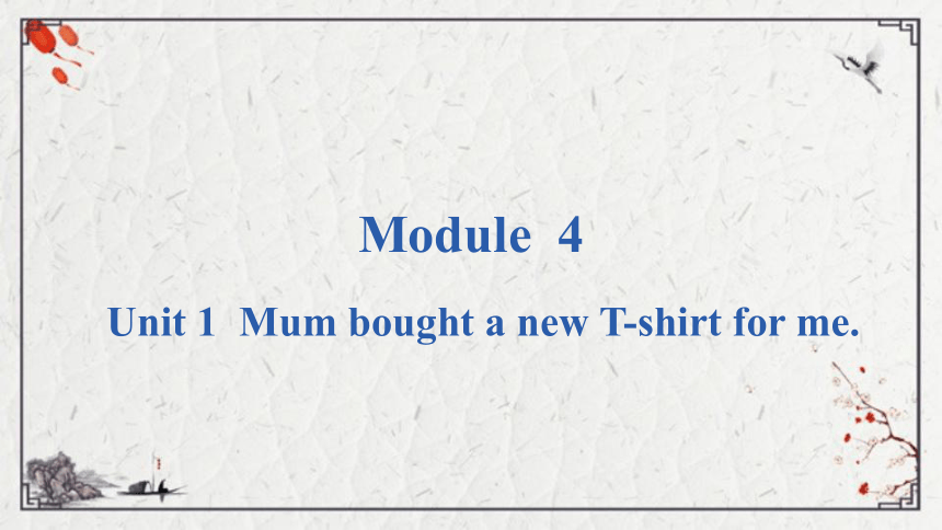 Module 4 Unit 1 Mum bought a new T-shirt for me.课件（共19张PPT)