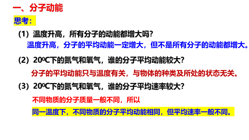 1.4  分子动能和分子势能 (共24张PPT) 高二物理课件（人教2019选择性必修第三册）