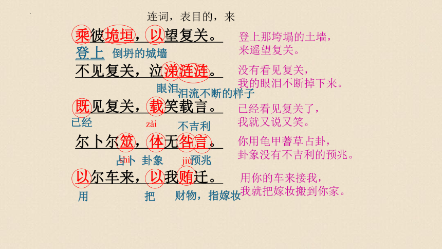 2021-2022学年统编版高中语文选择性必修下册1.1《氓》课件（36张PPT）