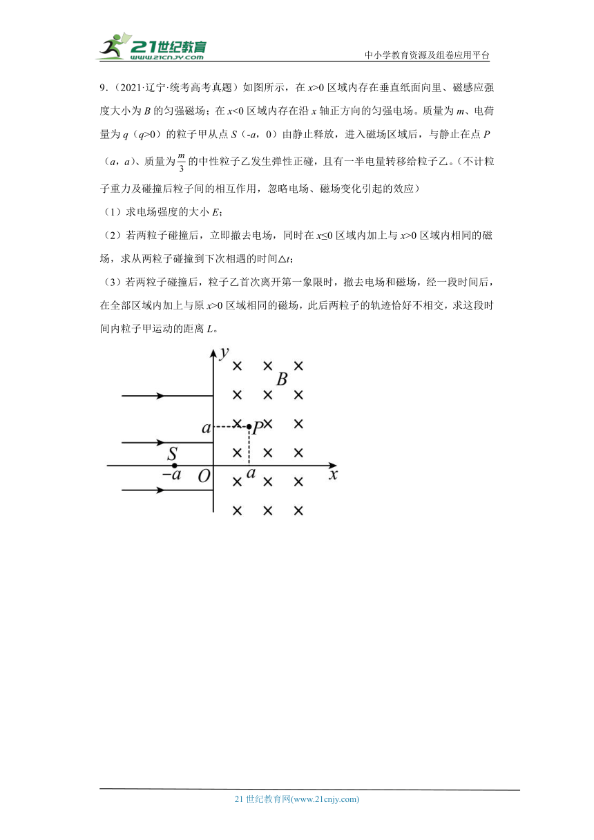 高考物理辽宁卷（6月）3年（2021-2023）真题汇编-解答题（有解析）