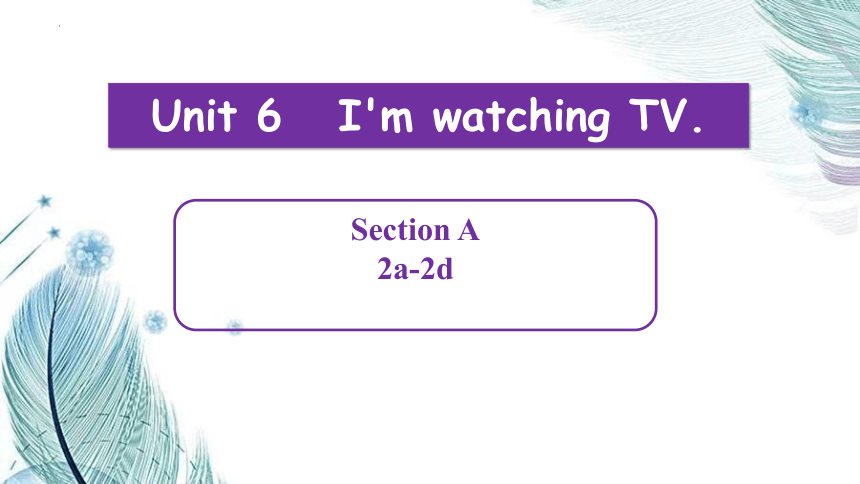 人教新目标Go For It!  七年级下册  Unit 6 I'm watching TV.  Section A 2a-2d（共17张PPT，内嵌音频）