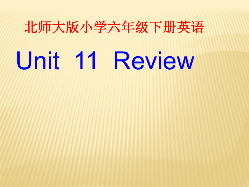 北师大版（三年级起点）六下Unit11 Review2 课件（共18张PPT）