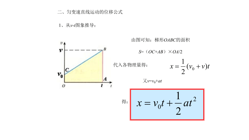 2.3 匀变速直线运动的位移与时间的关系 第1课时 课件（16张PPT）