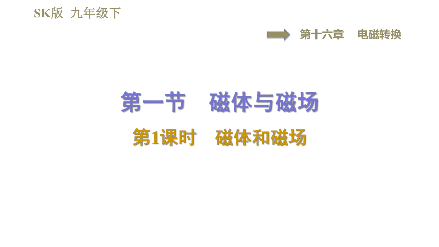 苏科版九年级下册物理习题课件 第16章 16.1.1磁体和磁场（33张）