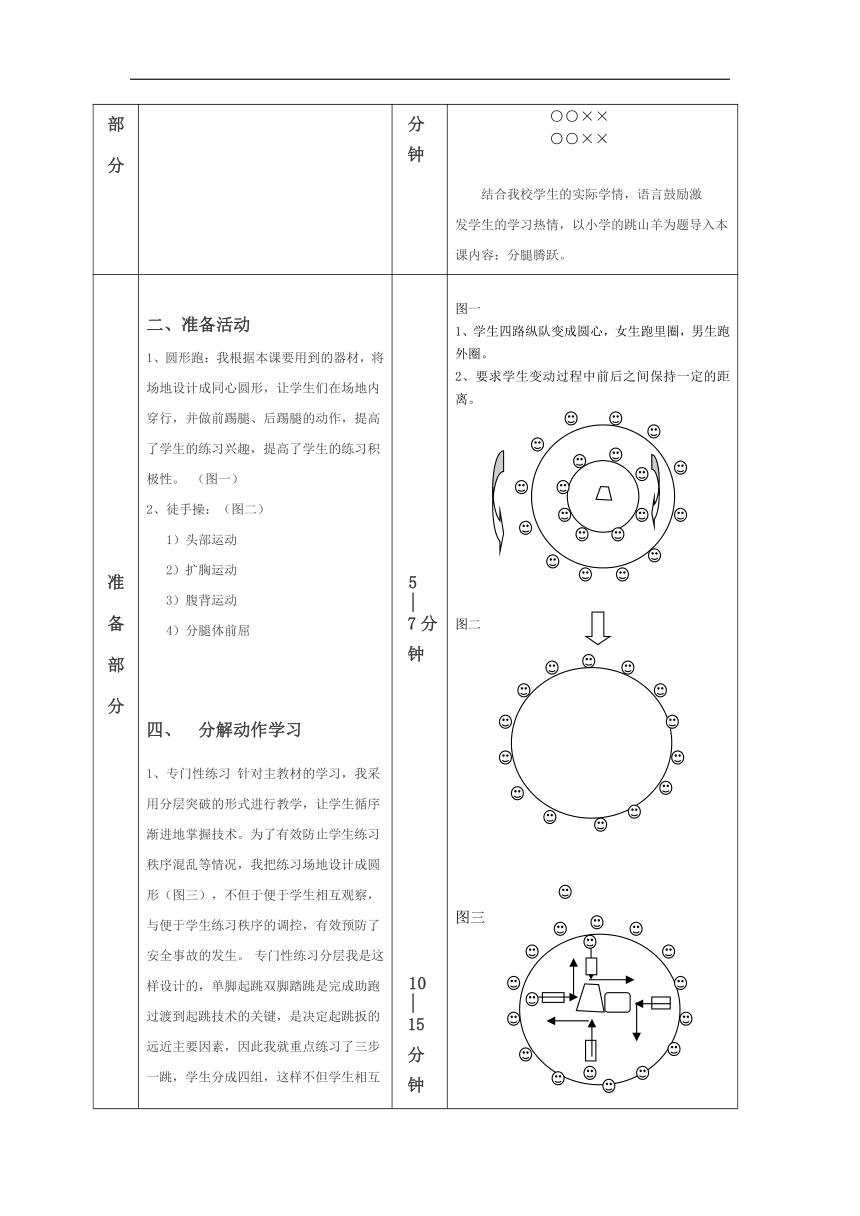 七年级上册体育与健康《横箱分腿腾越》教学设计（表格式）