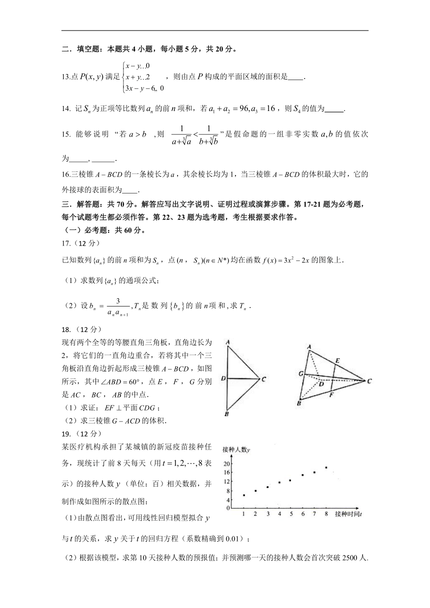 宁夏六盘山市高级中学2021届高三下学期第二次模拟测试数学（文）试题 Word版含答案