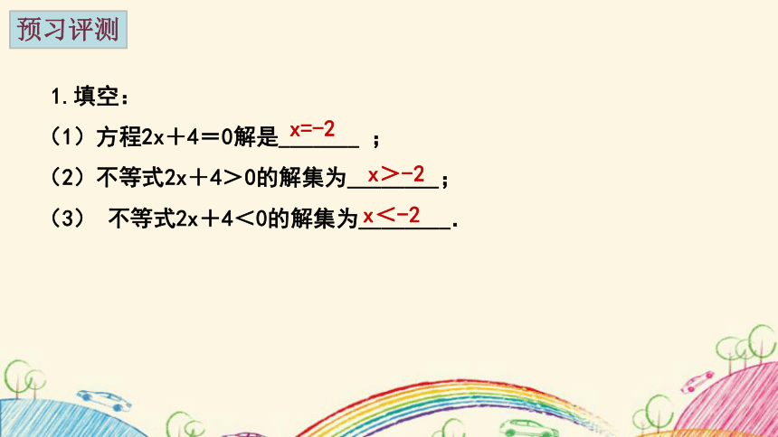 2021— 2022学年苏科版八年级数学上册6.6 一次函数、一元一次方程和一元一次不等式课件(共17张PPT)