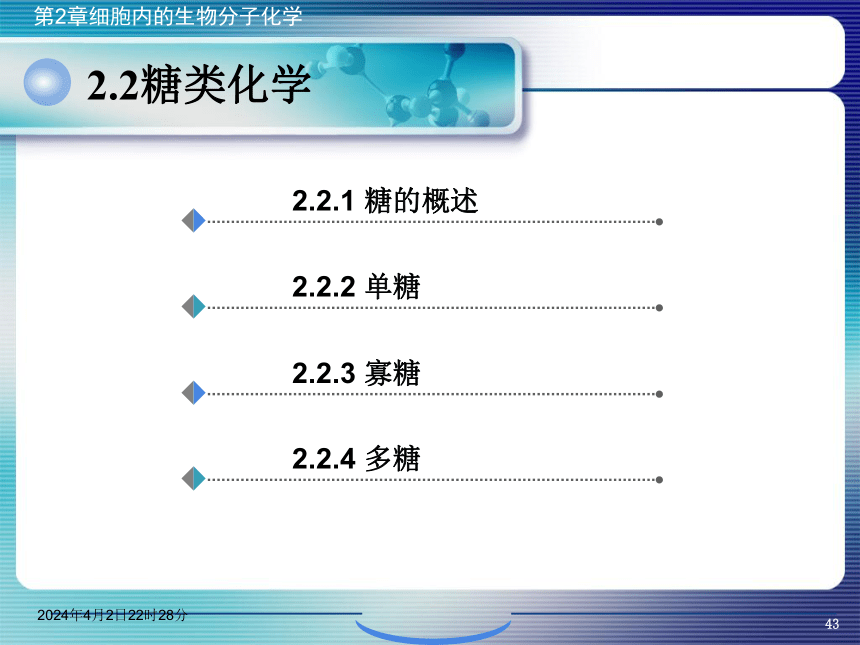 2.2糖类化学 课件(共46张PPT)- 《环境生物化学》同步教学（机工版·2020）