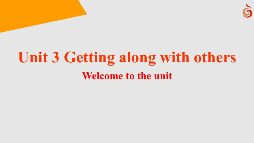 牛津译林版 （2019）必第一册 Unit 3 Getting Along with Others Welcome to the unit课件（共12张ppt）