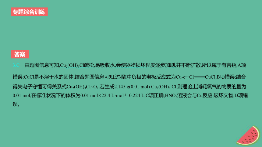 专题九化学反应与电能专题综合训练作业课件(共23张PPT)2024版高考化学一轮复习专题基础练