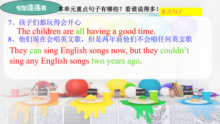 2021-2022学年Unit 7 The Birthday>Topic 2 Can you sing an English song?  SectionD 课件51张