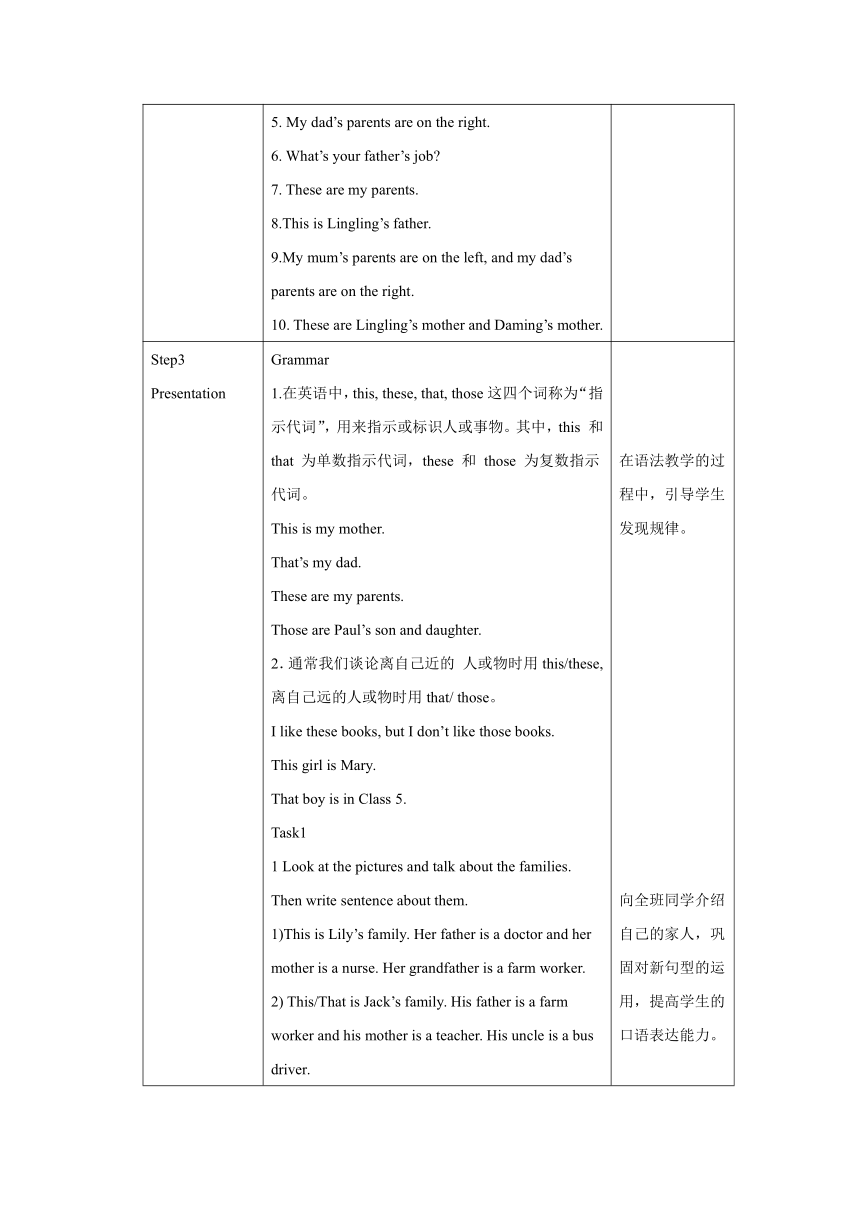 外研版七年级上册 Module 2 Unit 3 Language in use. 教案（表格式）