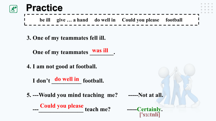 （新课标）Unit 1 Playing Sports Topic 2 I'll kick you the ball again Section A 课件(共28张PPT)+内嵌音视频