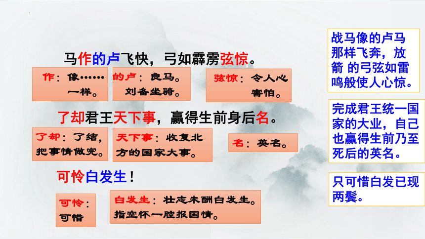 第12课《词四首——破阵子·为陈同甫赋壮词以寄之》课件2021—2022学年部编版语文九年级下册（共26张PPT）