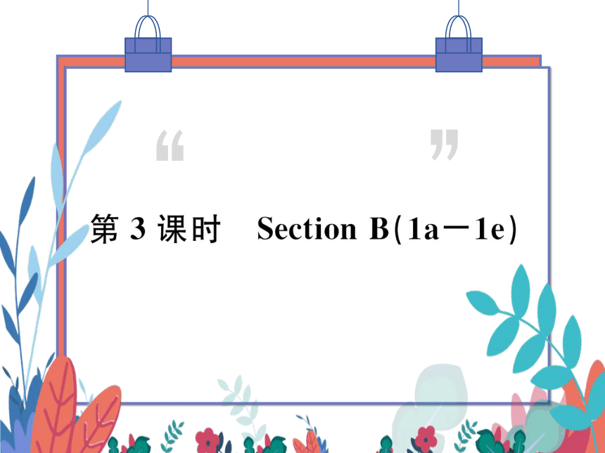 【人教版】八上 Unit 7 Will people have robots 第3课时SectionB(1a-1e) 习题课件