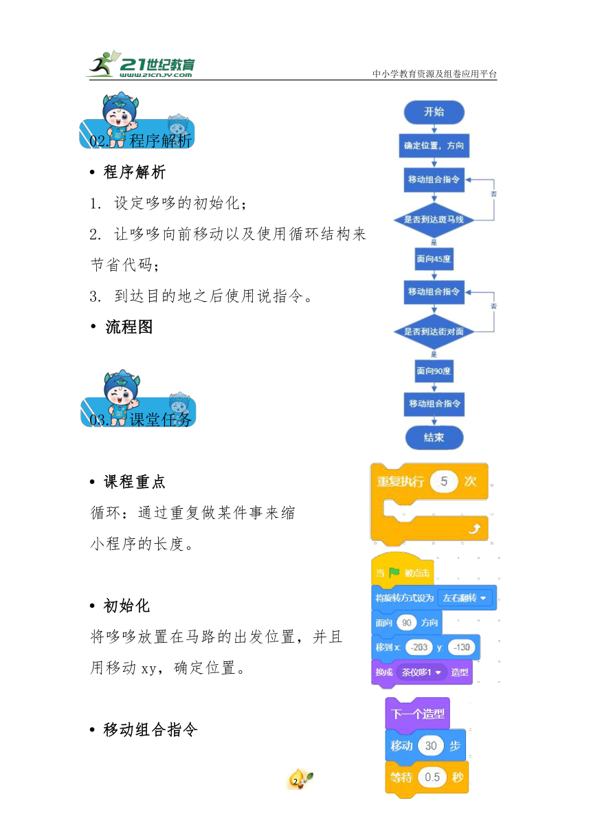 scratch少儿编程小学三年级校本教材-第二课 哆哆过马路 教案