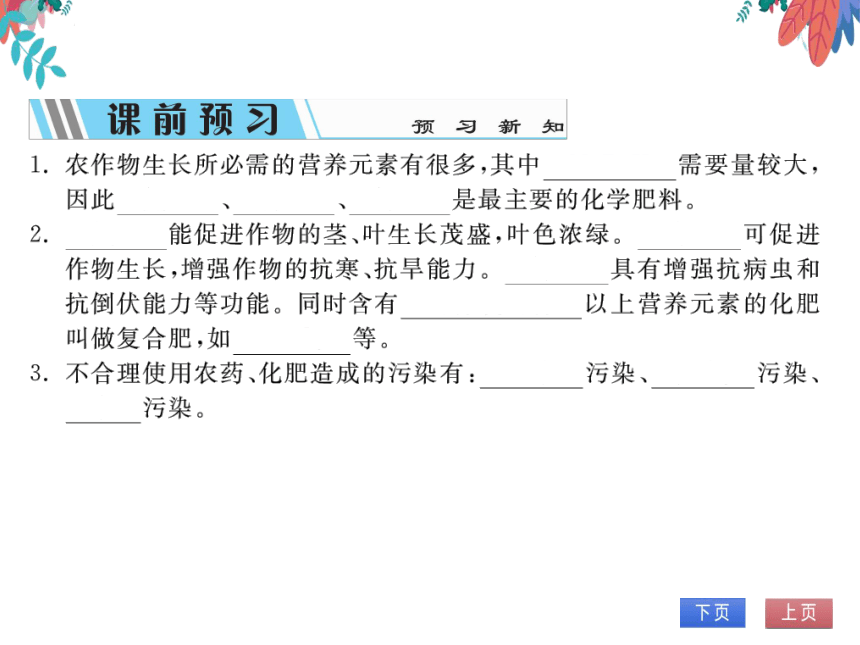 【人教版】化学九年级下册-第十一单元 课题2 化学肥料 (习题课件)