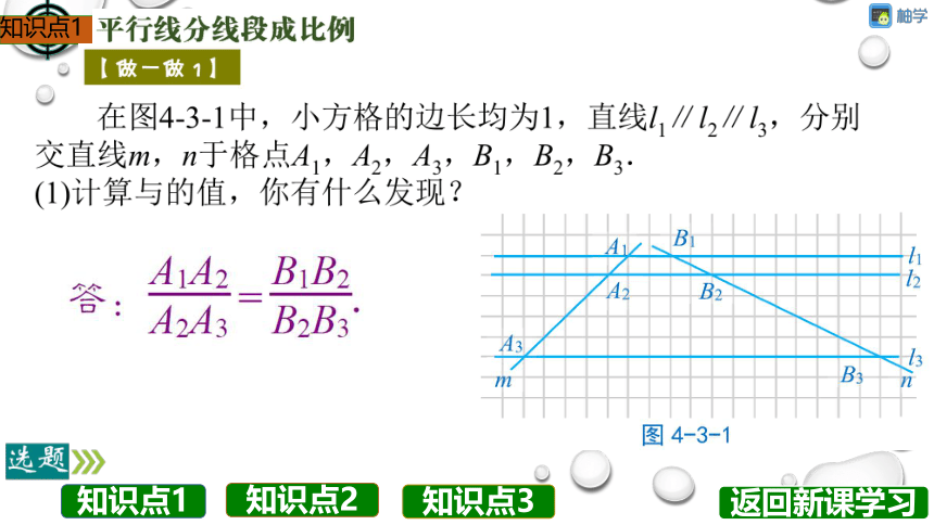 【分层教学方案】第25课时 平行线分线段成比例 课件