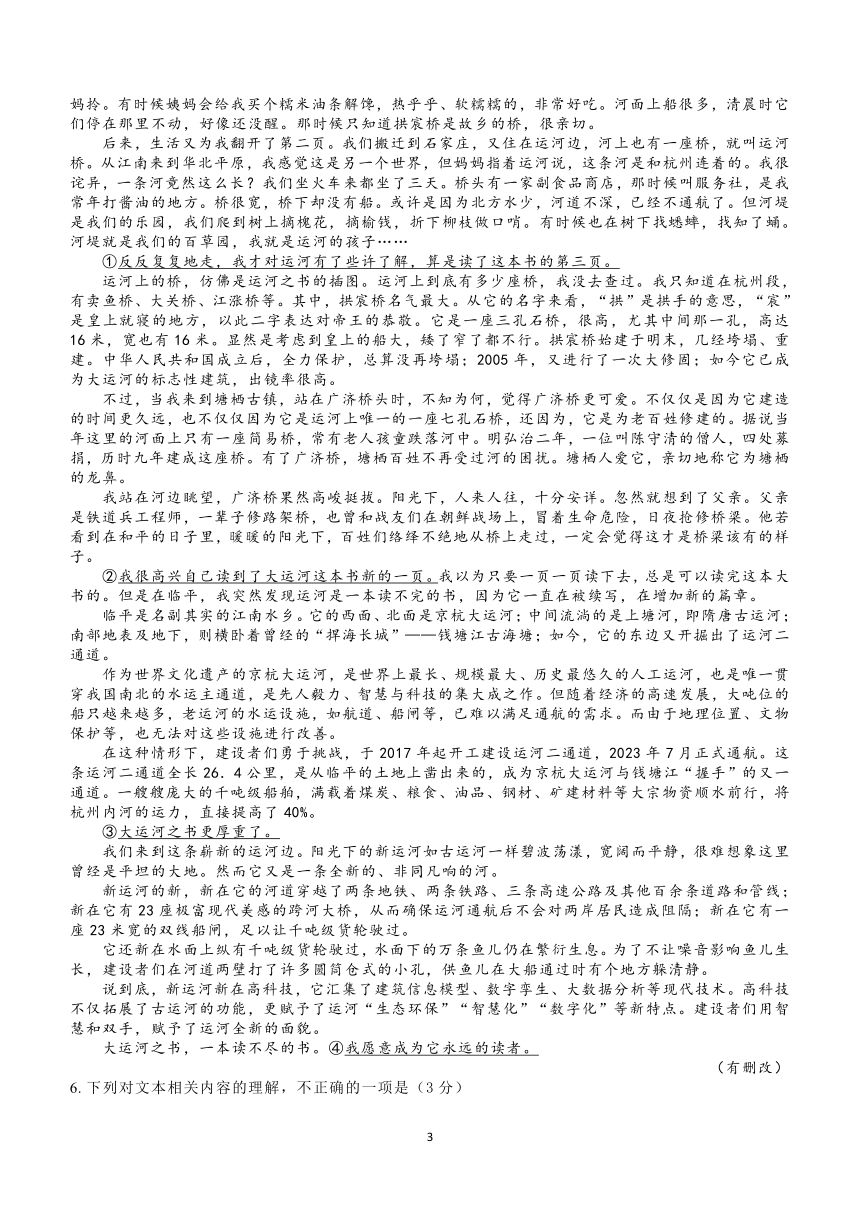 河北省衡水市衡水中学2024届高三语文模拟练习（四）（含答案）
