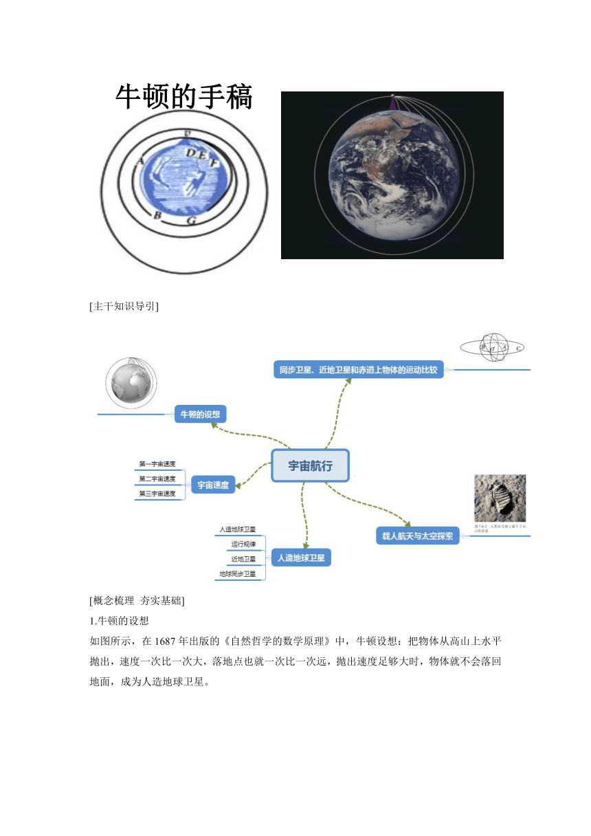 7.4 宇宙航行 学案  高一下学期物理人教版（2019）必修第二册