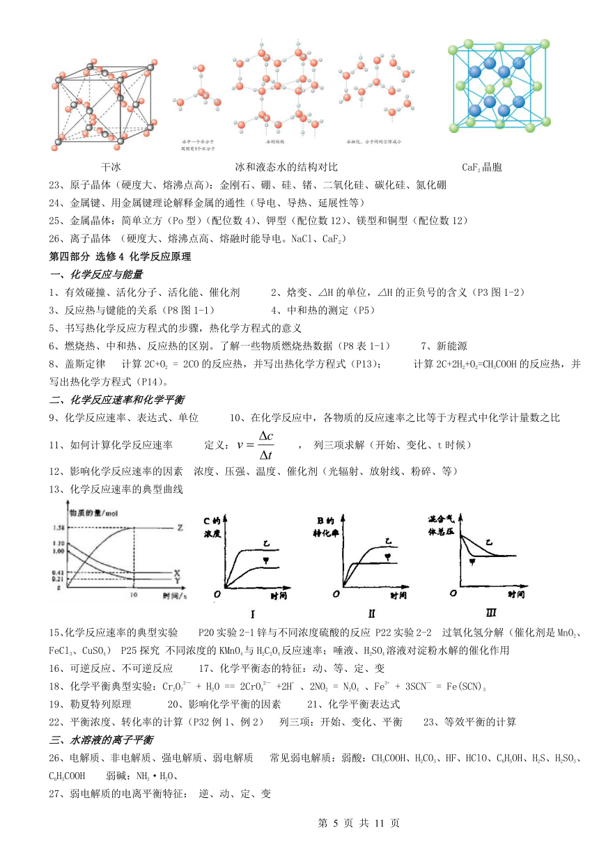 高三化学回归课本必记知识点和常考知识点汇总