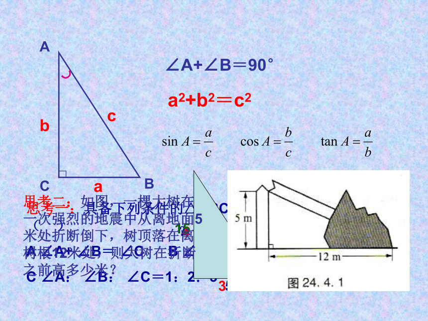 华师大版九年级上册24.4解直角三角形课件（共17张ppt）